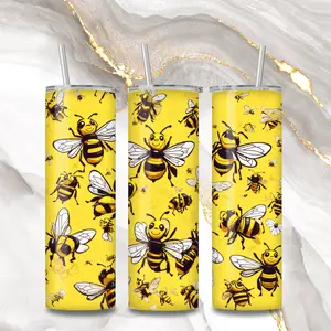 Yellow Bees, Team Starbucks Coffee 20 oz, Magic Kingdom, Tumbler, Starbucks coffee.