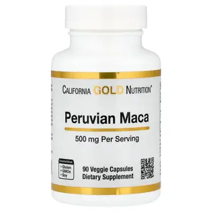 California Gold Nutrition Peruvian Maca, 500 mg, 90 Veggie Capsules