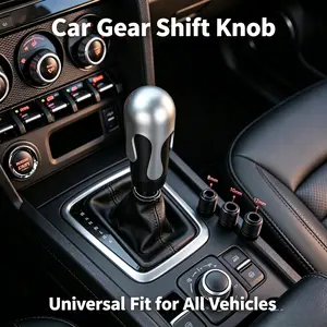 【Father's Day Gift】Aluminum Alloy Ice Cream Drip Style Manual Transmission Gear Shift Knob & Steering Wheel Covers, Universal Car Accessories for Trucks, SUVs, Cool Racing Car Interior Modification