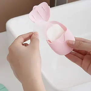 50pcs/set Portable Mini Soap Paper for Hand Washing, Travel, Camping & Hiking - Disposable & Convenient