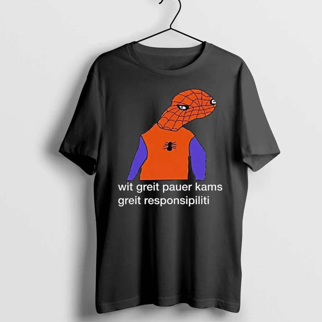 Wit Greit Pauer Kams Greit Responsipiliti Spider Man 0 Tshirts Sweater Hoodie 8CW