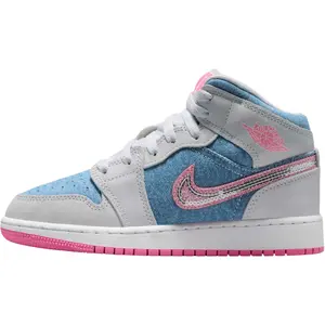 Air Jordan 1 Mid GS 'Denim Sequin'