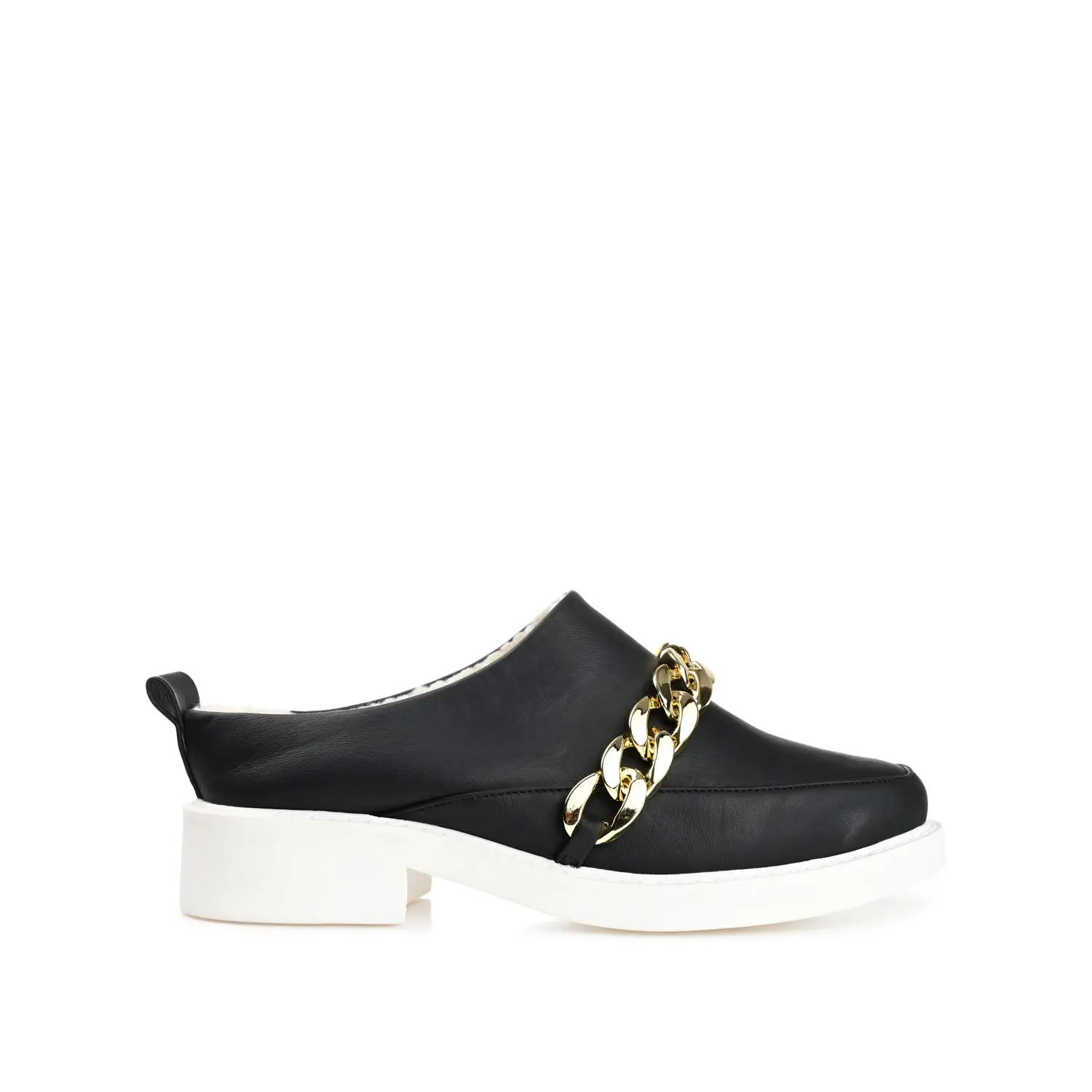 SHEAH LOAFER CLOGS IN VEGAN LEATHER - Black