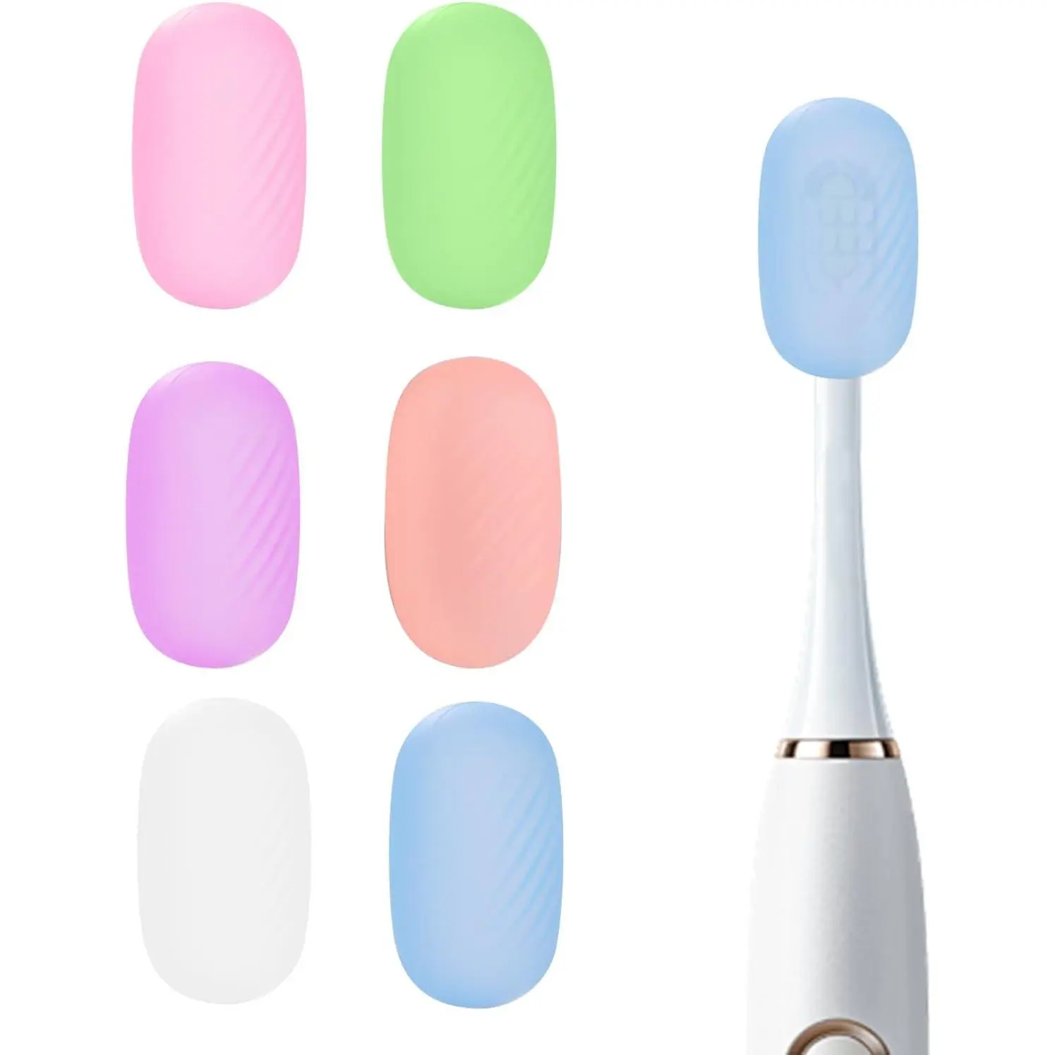 6 PCs toothbrush covers toothbrush covers caps, replaceable electric toothbrush head cover silicone toothbrush protector cap for household travel, bathroom, gym, camping Lightweight Gift,summerwins