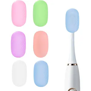 6 PCs toothbrush covers toothbrush covers caps, replaceable electric toothbrush head cover silicone toothbrush protector cap for household travel, bathroom, gym, camping Lightweight Gift