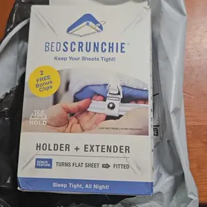 Product Review of Bed Scrunchie 3-in-1 Adjustable Bed Sheet Straps & Fasteners – 360° Elastic Fitted Sheet Tightener with Heavy-Duty Anti-Slip Clips – Prevent Loose or Slipping Sheets – Universal Bed Sheet Holder for Deep, Extra-Deep, Pillow-Top & Adjustable Mattresses from K**y D**e P**