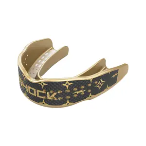 Shock Doctor Trash Talker Black Lux Mouthguard with Gel-Fit Liner and Flex Walls for Custom-Like Fit