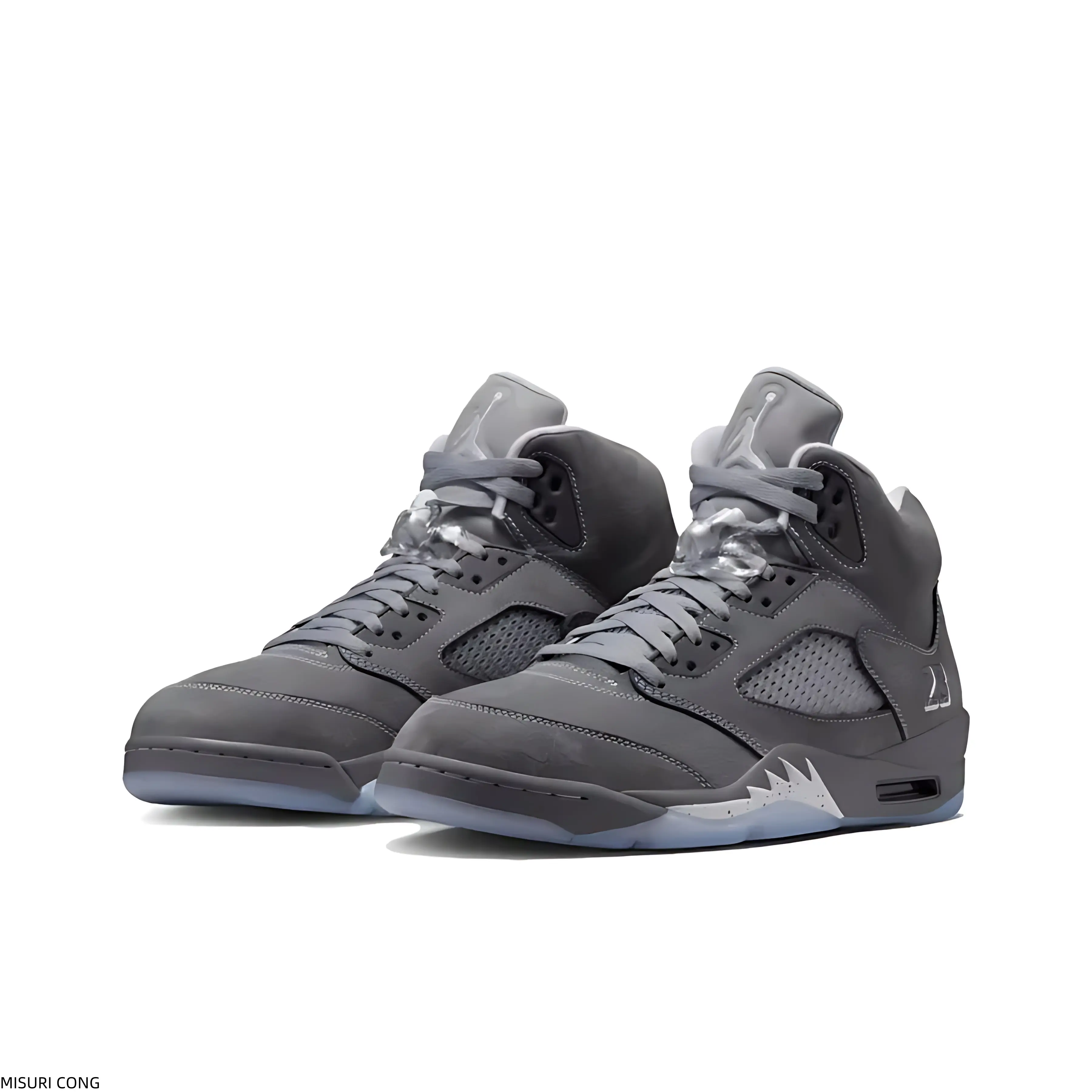 Grey Retro Basketball Sneakers | High Top Suede Athletic Shoes, Wear Resistant Clear Rubber Sole Outdoor Walking Footwear | Brand New Sealed with Original Shoe Box