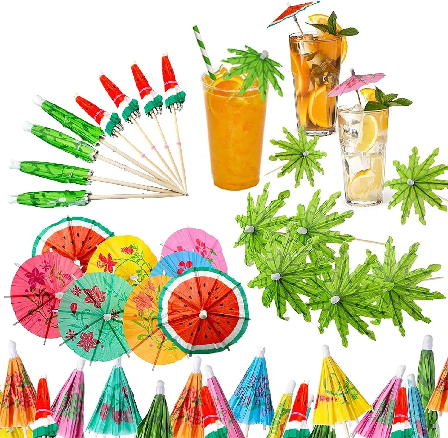 Drink Umbrella,50Pcs Cocktail Umbrella,Cupcake/Fruit Plate/Cocktail Decor Mini Umbrellas For Drinks,Paper Umbrella Drink Decor.