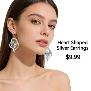 Dangle Plated Silver Nickel Free Earrings for Women Girlfriends Teens Rotary Shape Fashion Tassel Earrings Zircon Pendant Earrings All-Match Ear Hooks Fashion Jewelry Gifts for Teens