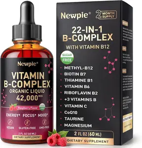Vitamin B Complex Liquid Drops - B12 Methylcobalamin, B6, B1, Niacin & Folate, Biotin, Vitamin C, Choline, Inositol, CoQ10 & Taurine - Methylated Sublingual for Energy & Focus - Vegan, Organic tiktokshopspringglowup