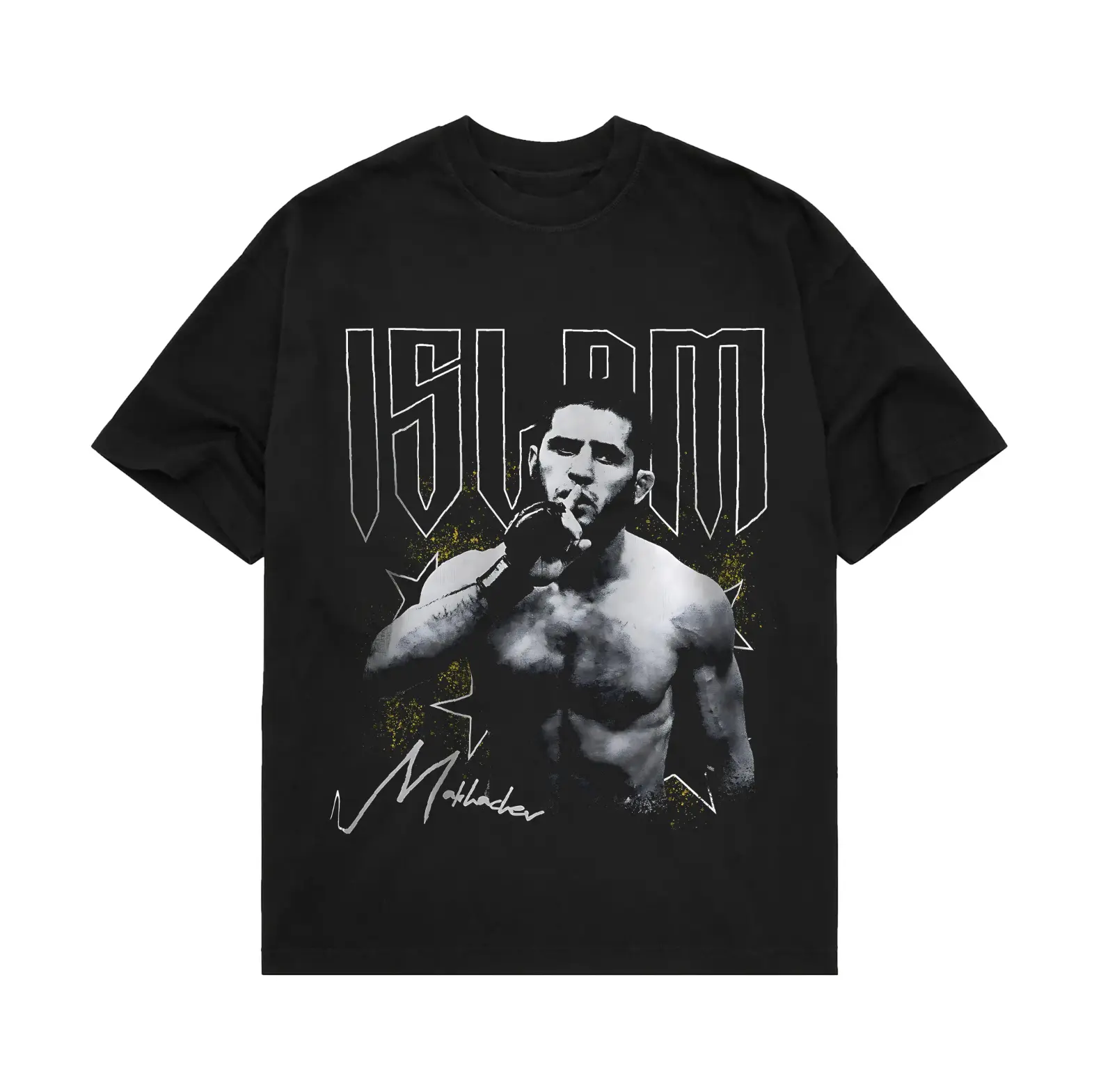 Islam Makhachev High Quality Tee, Boxing T-shirt,Fighter Tee, Graphic Boxing Champ T-Shirt Garment Day Customized Classic Basic Top Soft Menswear