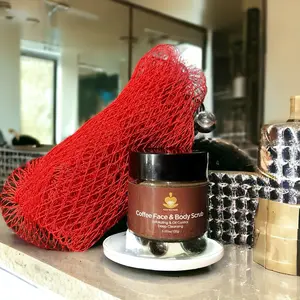 African Net Exfoliate Sponge- Red