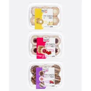 MY DAD'S COOKIES - 6oz Linzer Assortment - 3 Count, Lemon, Raspberry, Vanilla, & Chocolate