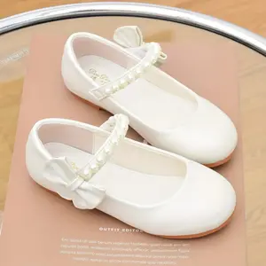 Flat shoes, with bow, sequined upper, non-slip faux leather sole, round toe design, back strap with lacing, hook-and-loop closure, comfortable for all seasons, suitable for spring/autumn collection