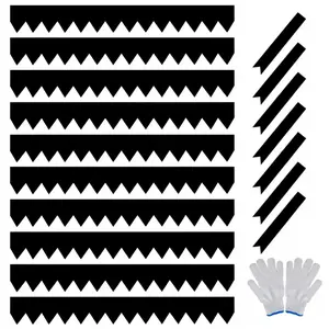 Garvee metal landscape edging, 6 pieces, galvanized steel, garden edging, flexible garden edging, shark spike, lawn edge for flower bed, yard, path divider