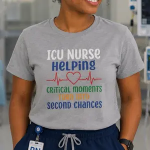 ICU Nurse Helping Critical Moments Tee for Healthcare Workers Soft