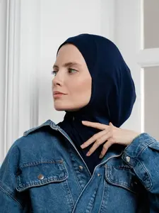 Women's Adjustable Zipper Strength Poly Single Jersey Hijab Scarf, Breathable Plain Design Suitable for All Occasions, Comfortable Cool Sport Headwear