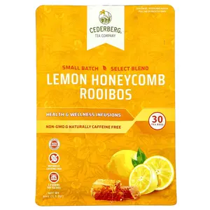 Cederberg Tea Co Lemon Honeycomb Rooibos, Caffeine Free, 30 Tea Bags, 2.1 oz (60 g)