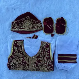 Nepali Traditional Pasni Set Heavy Hand Work Beautiful Suits with Embroidered Vest and Matching Hat