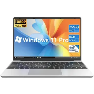 14.1 inch Windows 11 pro Laptop Computer, 8GB LPDDR4 RAM 256GB SSD, Intel Celeron N4020C CPU (Beat N4020/N4000), Thin & Portable Notebook PC, WiFi, USB 3.0, BT4.2,Full-Featured Type-C