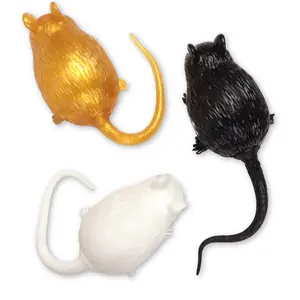 Squishy Mouse Stress Relief Toy, Sticky Squeeze Fidget Mouse, Fun Desk Toy for Relaxation and Sensory Play, Sticks to Smooth Surfaces, Collectible Gift, Color May Vary