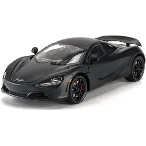 Toy Cars McLaren 720s Roadster Model 1/24 Black Alloy Collectibles Die-cast Vehicles with Sound and Light