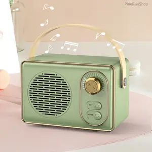 Mini Retro Bluetooth Speaker - Ins-Stylish Portable Wireless Stereo Audio, Compact Decor-Friendly for Travel & Camping,