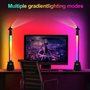 2PACK New high-end desktop lamp, LED reading lamp, electric atmosphere lamp, dance lamp with 16 million DIY colors, electric bedroom and living room color-changing desktop lamp.