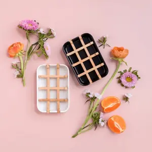 Compostable Soap Dish - Self-draining + Anti-slip - Bamboo