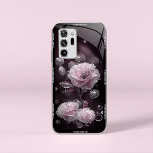 Night Dew Flower for【Galaxy Note20 Ultra 5g】Elegant Electroplating Glass Case--975 Night Dew Flower for【Galaxy Note20 Ultra 5g】Elegant Electroplating Glass Case--975