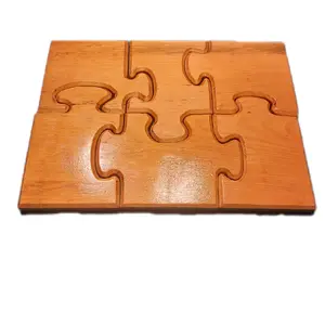 6 Piece Wooden Pot Holder Set - Natural Finish, Durable Construction, Perfect for Kitchen Use