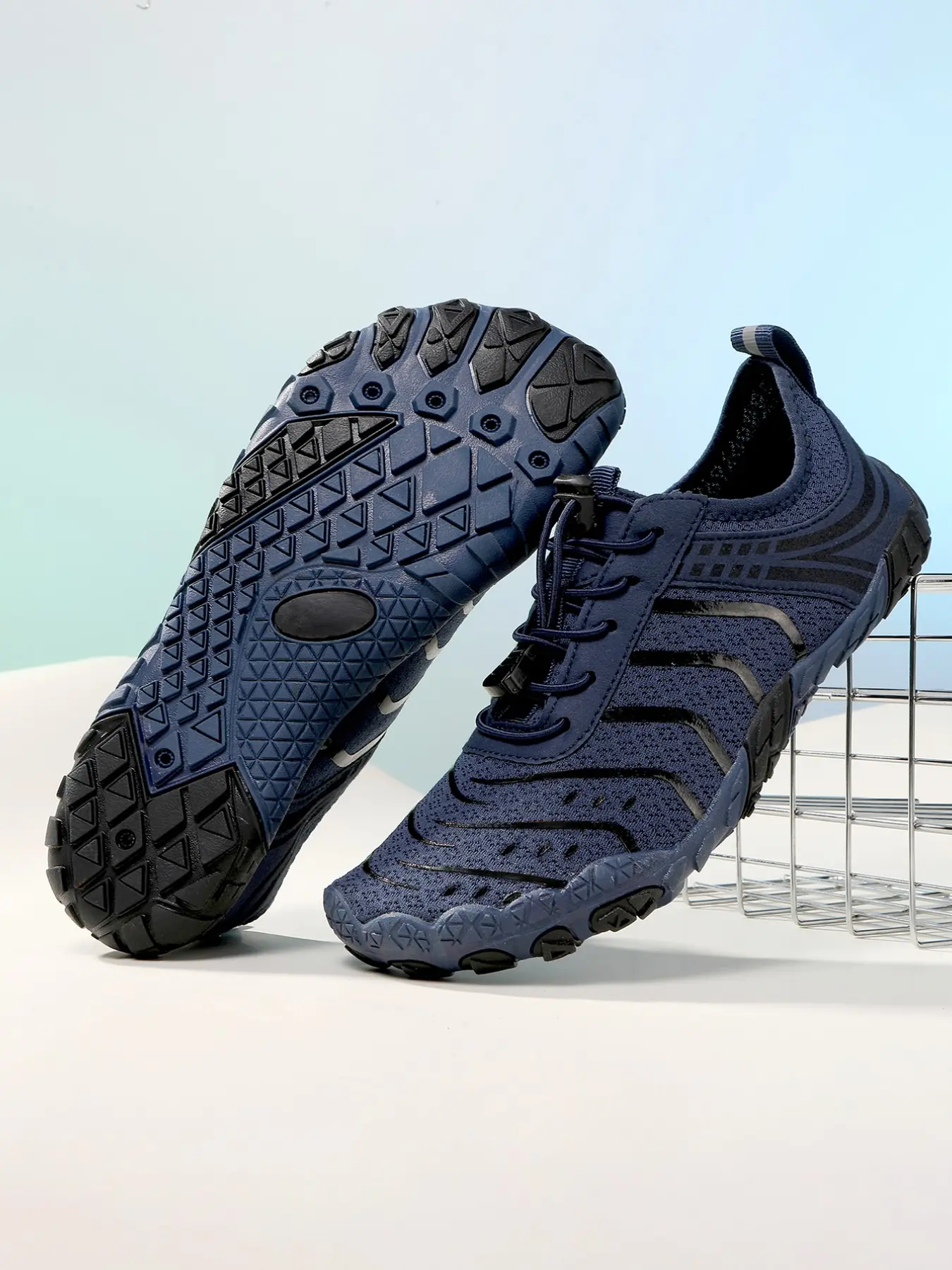 1 Pair Water Shoes, Unisex Five-Finger Barefoot Design, Lightweight Breathable Non-Slip Sole for Beach, Swimming, and Wading, Aqua Shoes