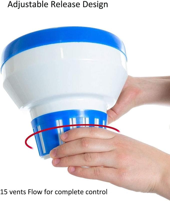 Pool Chlorine Floater, 7.5" Large Floating Chlorine Dispenser, Optimal Pool with Adjustable Release for Indoor & Outdoor Swimming Pool Hot Tub