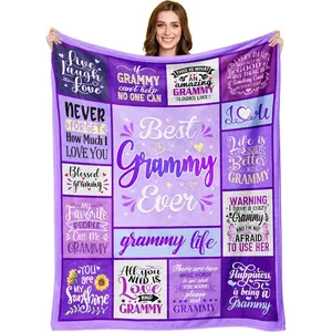 Grammy Gift, Grammy Birthday Gifts, Gifts for Grammy from Granddaughter Grandson, Best Grammy Gifts, Grammy Gift for Grandma, Grammy Christmas Throw Blanket Gifts