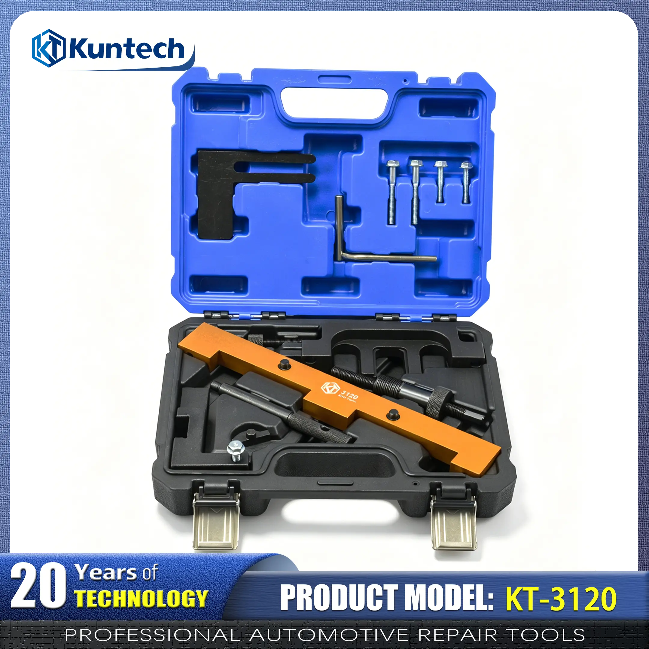 Kuntech KT-3120 Camshaft Timing Lock Tool Set for BMW N42 N46 Engines, Professional Engine Timing Alignment Tool Kit for E46 E87 E90 E85 1.8L 2.0L Timing Chain Replacement