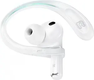Gcioii Memory Titanium Alloy Ear Hooks for AirPods Pro 3 (2025) /Pro 2/Pro 1, for Airpods 4/3, Anti-Slip Sport Accessories [Added Anti-Lost Lanyard] Comfortable Secure Fit, White