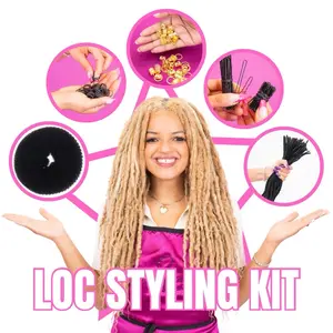 NappStar Loc Styling Kit – All-in-One Tools for Creative Loc Styles (Donut, Pipe Cleaners, Jewelry & More!)