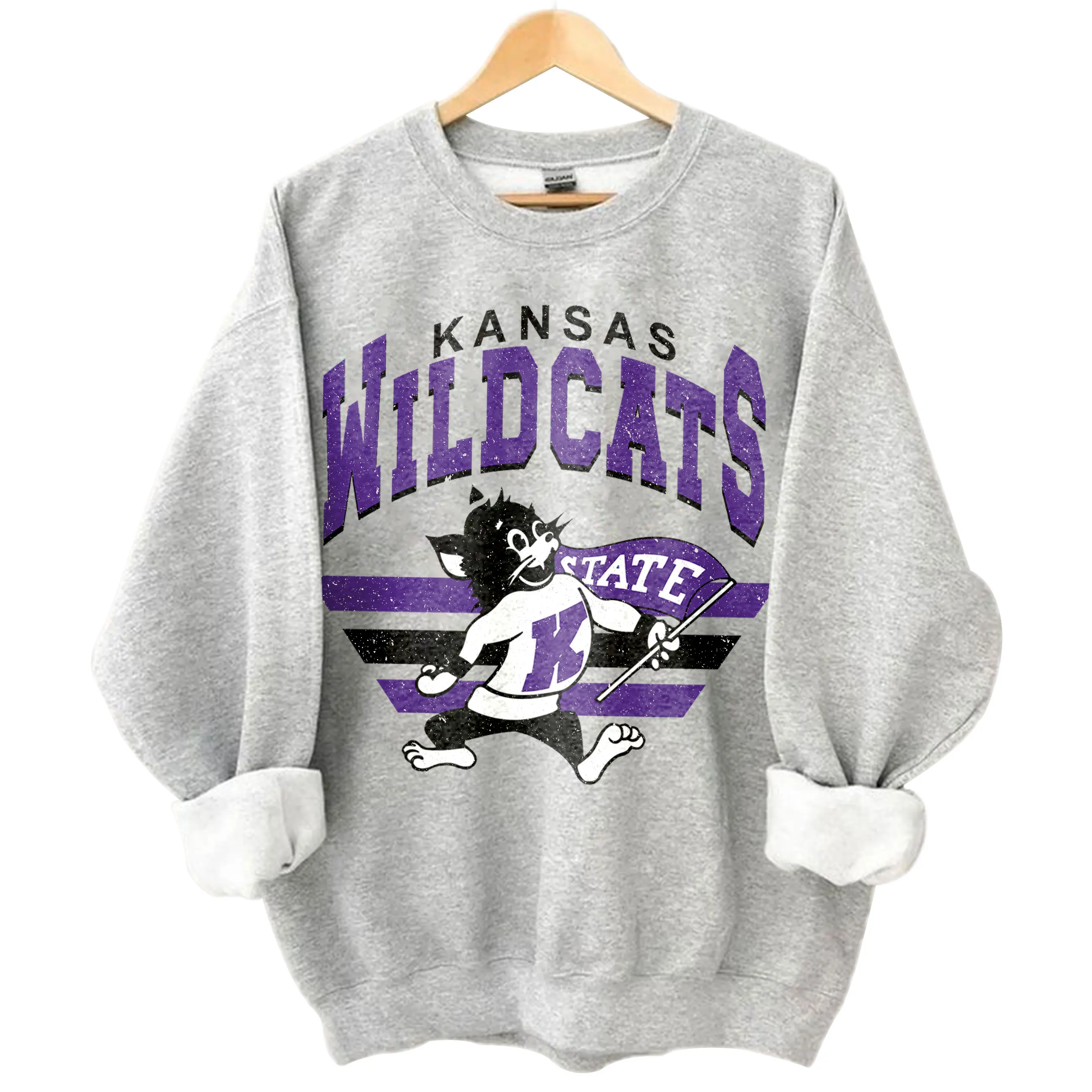 Kansas State Vintage Trendy Sweatshirt, Kansas State University Unisex Sweatshirt, Classic Sweatshirt, Gift For Fans
