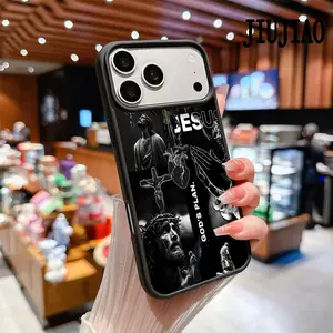 GOD'S PLAN.JESUS And angels Pattern Magnetic Phone Case Supports Wireless Charging for iPhone 17 Pro Max Air 15 16 14  13 12 11 Plus Shockproof Non Slip Protection Silicone Transparent Acrylic Cover Cellphone Protective