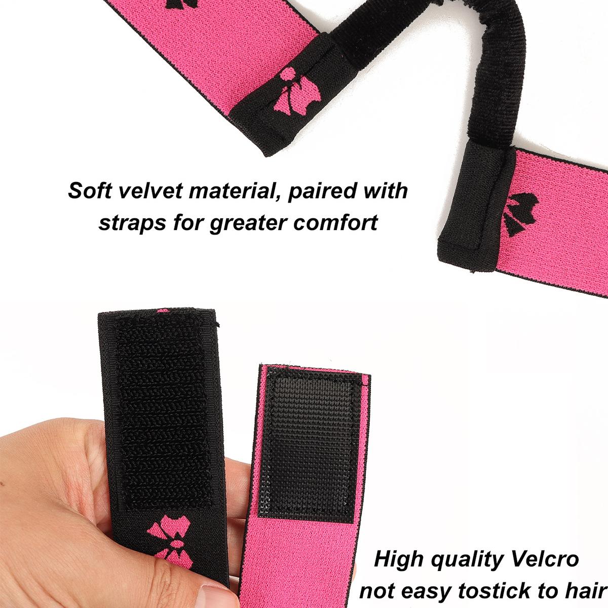 1 Piece Double-Sided Velvet Ear Painless Wig Bands C-Shaped, Comfortable Soft Painless Wig Band with Ear Cut Outs Tools, Earless Melting Band Supplies