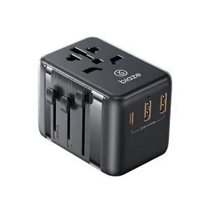 Biaze Universal Adapter Portable for International Travel Fast Charging UK European US & Australian Standard Plugs Multi-Port Design PD12W/20W/35W/65W Output