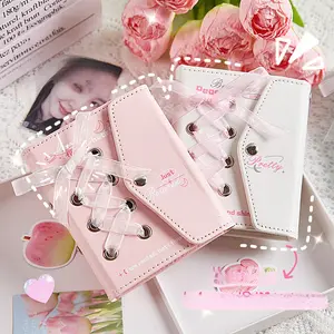 Strap-bound single-pocket card album, a stylish storage album for celebrity photocards, instant photos, and mementos.