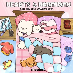 Hearts & Harmony: Cute And Easy Coloring Book
