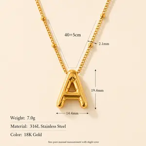 Luxe Initial Glow Gold Letter Necklace - Initial-Themed, Letter-Shaped Costume Jewelry Accessory, Gold Letter Necklaces, Initial-Themed Necklaces