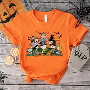 Peanuts Halloween Shirt, Spooky Halloween Movie Characters Shirt, Retro Halloween Shirts, Cartoon Lovers Gift, Vintage Cartoon Fall Shirt GBAA