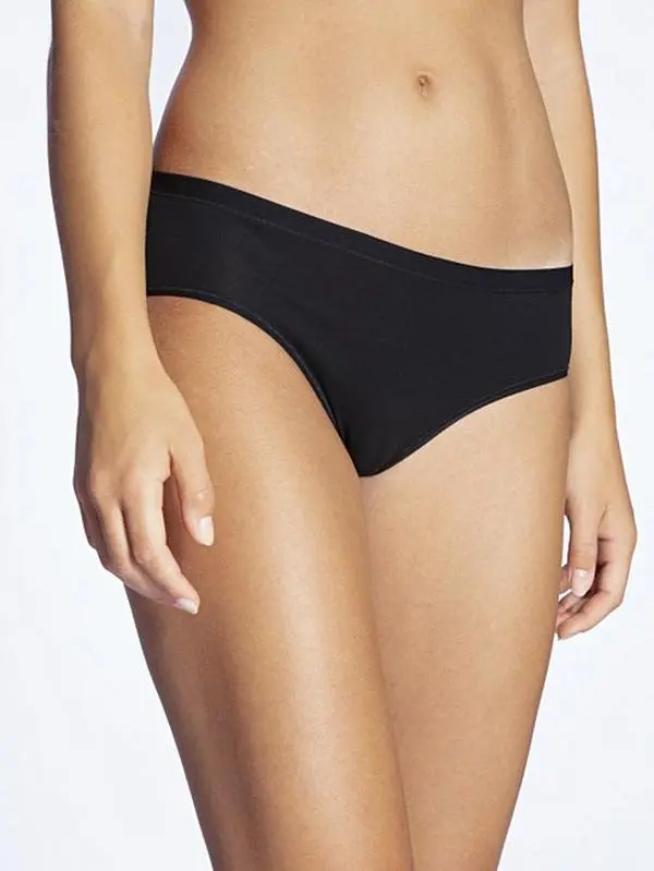 Women's High Rise Full Coverage Briefs in Soft Supima Cotton with Lace Sides, Comfortable Panties for Everyday Wear, Fabric, Smooth, Machine Wash, Tumble Dry, Style, Bra, Double Lined Gusset, 9.5Cm, Basic, Single Pair