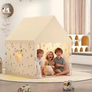 Upgrade Your Playtime with Durable Polyester Fabric Tent Castle Game House, Perfect Imaginative Play & Christmas Gift (no Lights/decor)