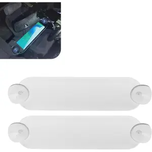 2 count EZ Pass Holder, Windshield Ipass Sticker Holder,  Transponder Holder, Windshield Sticker Holder with  Suction Cups, Universal for  Toll Passes (Transparent)