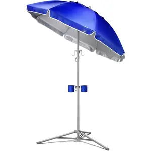 Ultimate Portable Sun Shade Umbrella – Lightweight Adjustable Outdoor Patio & Beach Umbrella with Tripod Base (Blue)